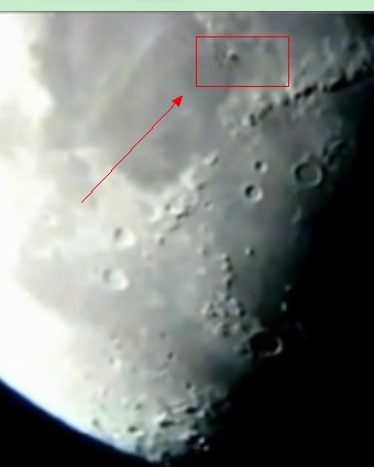 拍巨大黑色UFO飞越月球表面高清ufo视频