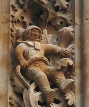 西班牙1100年前教堂发现神秘太空人浮雕（组图）