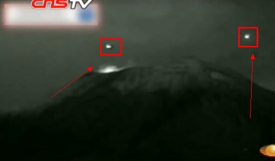 墨西哥火山口惊现ufo视频