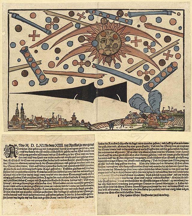 1561年纽伦堡的UFO空中大战目击事件